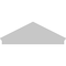 Ekena Millwork Peaked Cap Smooth Architectural PVC Combination Pediment, 60"W x 21-7/8"H x 2-3/4"P (Pitch 6/12) PEDPC060X220PKC00 - alternate 4
